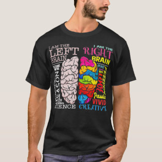 T-shirt Parties cérébrales Neuroscience du cerveau gauche 