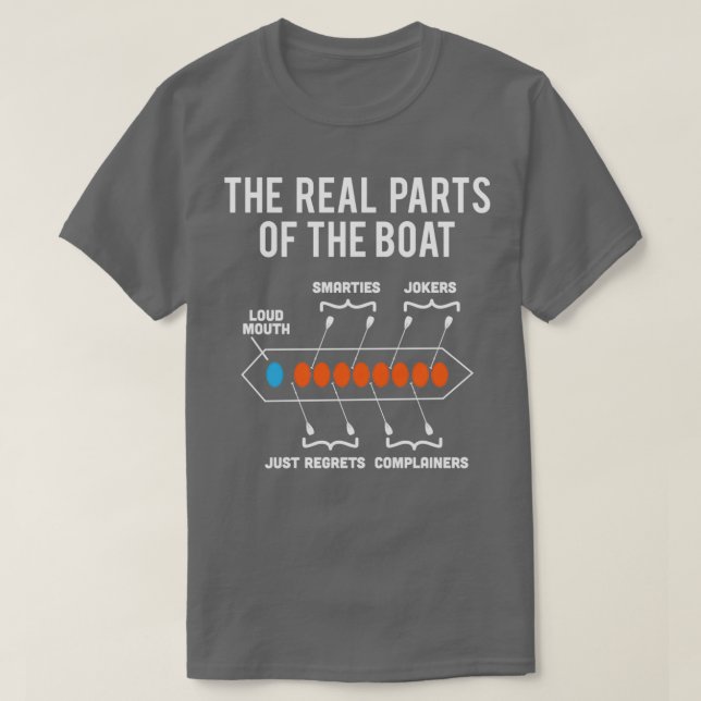 T-shirt Parties réelles de l'aviron de bateau Dragon (Design devant)