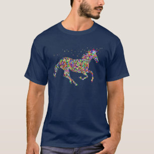 T-shirt Parties scintillant arc-en-ciel Unicorn essentiel