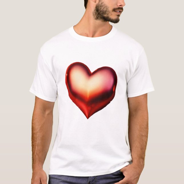 T-shirt Parties scintillant Coeur Amour Étincelant (Devant)