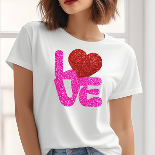T-shirt Parties scintillant d'amour de jour Valent