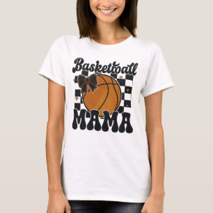 T-shirt Parties scintillant de basket-ball Mama design che
