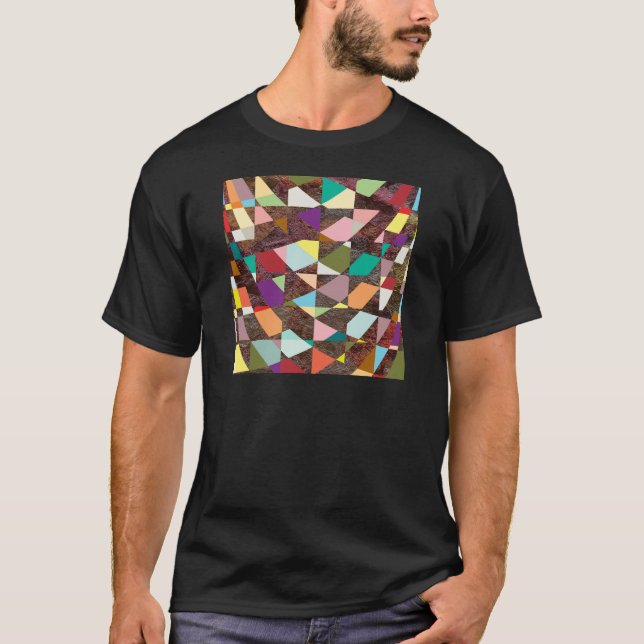 T-shirt Parties scintillant de couleurs Abstraites (Devant)