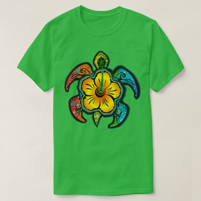 T-shirt Parties scintillant des tortues de mer (Design devant)