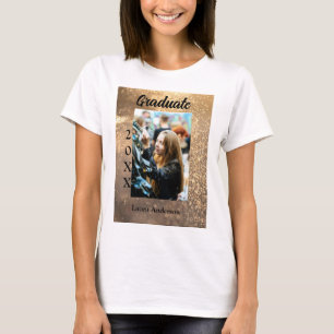 T-shirt Parties scintillant d'or photo graduation ajouter 