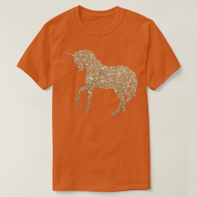 T-shirt Parties scintillant d'or Unicorn (Design devant)