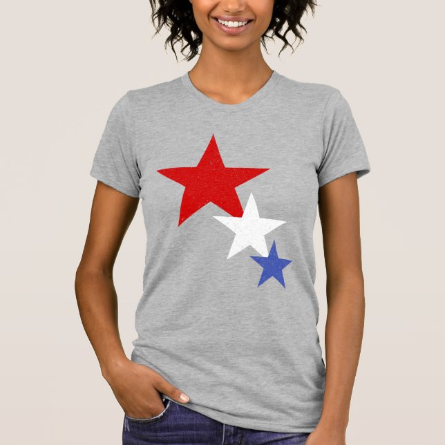T-shirt Parties scintillant du drapeau américain Stars fem (Devant)