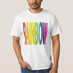T-shirt Parties scintillant Glittery Arc-en-ciel texturé