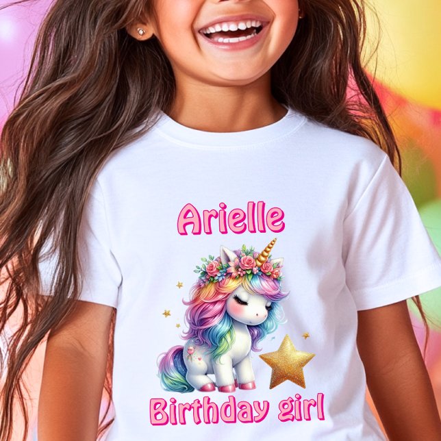 T-shirt Parties scintillant licorne magique star filles an (Créateur téléchargé)