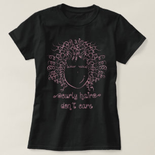 T-shirt Parties scintillant rose cheveux bouclés ne s'en s