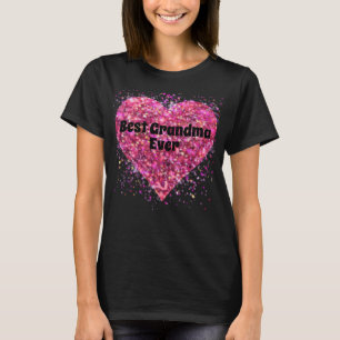 T-shirt Parties scintillant rose étincelle coeur meilleur