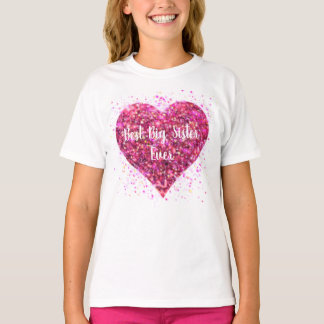 T-shirt Parties scintillant rose étincelle coeur meilleure