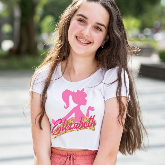 T-shirt Parties scintillant rose mignonne brillant Girlish (Créateur téléchargé)