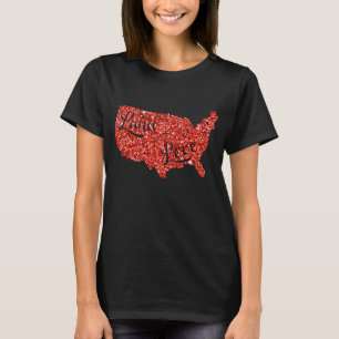 T-shirt Parties scintillant rouge 4 juillet Patriotique US