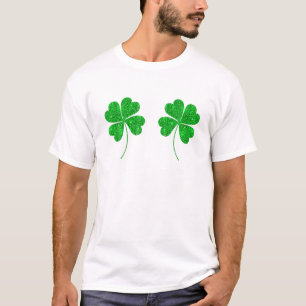 T-shirt Parties scintillant Shamrock Bikini Funny Adulte S