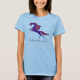 T-shirt Parties scintillant Unicorne Peinte Artistique Éti