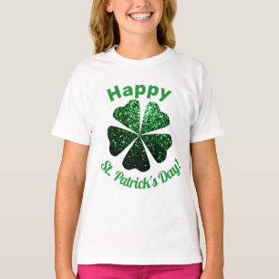 T-shirt Parties scintillant vert foncé pétillant Shamrock