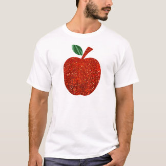 T-shirt Parties scintillantes rouges Apple