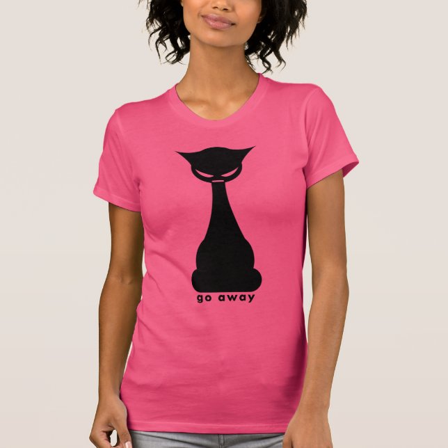 T-shirt Partir du chat moyen (Devant)