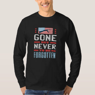 T-shirt Partis, mais jamais oubliés, Drapeau américain Mil