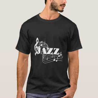 T-shirt Partition musicale de jazz Notes de jazz