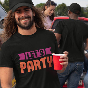 T-shirt Partitionnons le texte violet et orange sur le noi