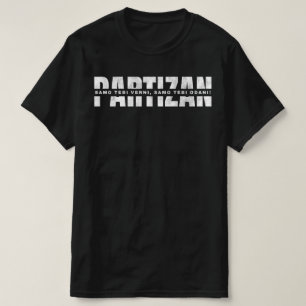 T-shirt PARTIZAN Beli Tekst