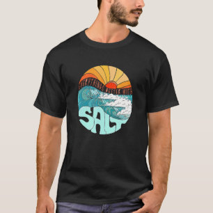 T-shirt Partout Mieux Avec Sel Vintage Retro Sunset