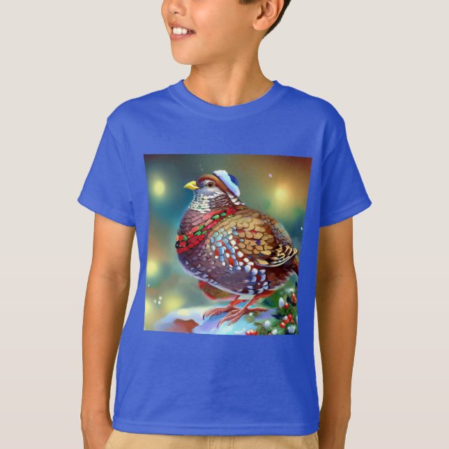 T-shirt Partridge de Noël 4 (Devant)
