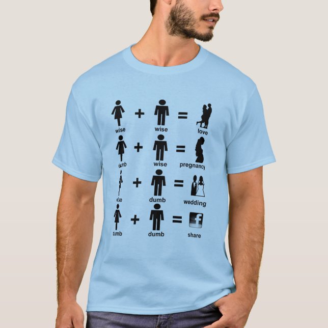T-shirt Parts de Facebook pour stupide (Devant)