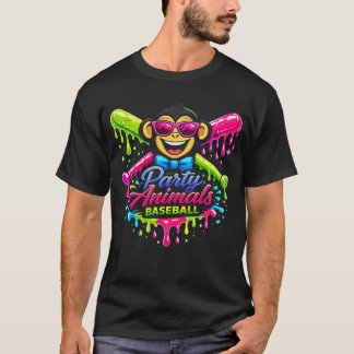 T-shirt Party Animals Baseball Funny