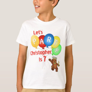 T-shirt Party le 7ème prince d'ours d'anniversaire