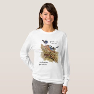 T-shirt Paruline Turquoisine Superbe, Épaules