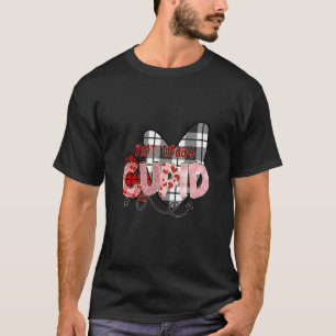 T-shirt Pas Aujourd'Hui Cupidé - Vérifiez Coeurs Plaid - A