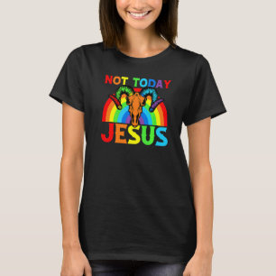 T-shirt Pas aujourd'hui Jésus Sigil Baphomet Satanique Pen