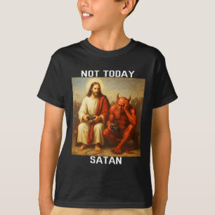 T-shirt Pas aujourd'hui Satan Jésus Vs Satan Joueur Jeux v