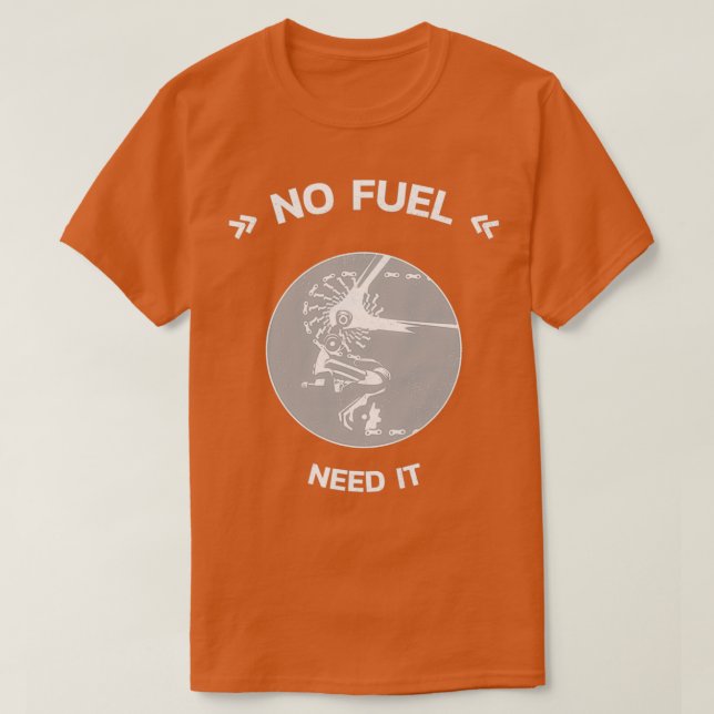 T-shirt Pas Besoin De Carburant Il Cute Amateurs De Cyclis (Design devant)