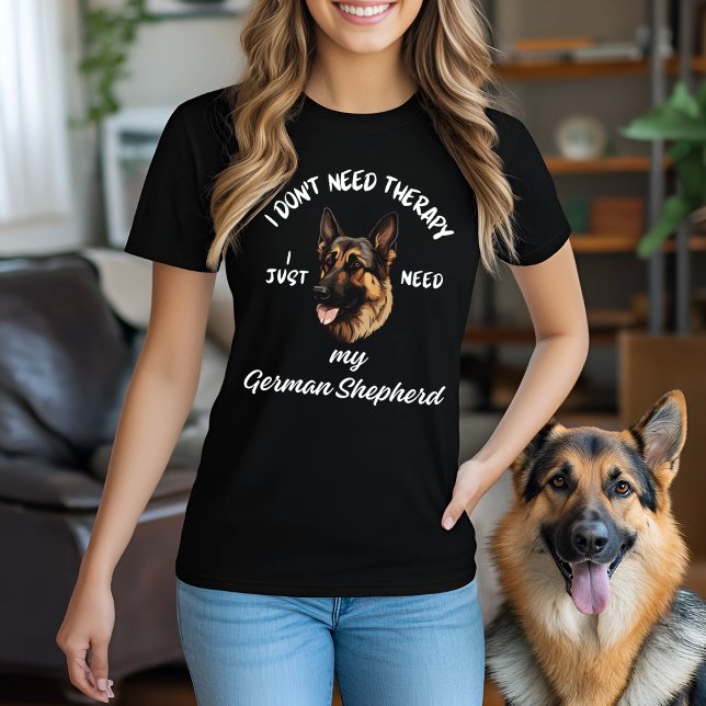 T-shirt Pas besoin de thérapie, juste besoin de mon berger (Créateur téléchargé)