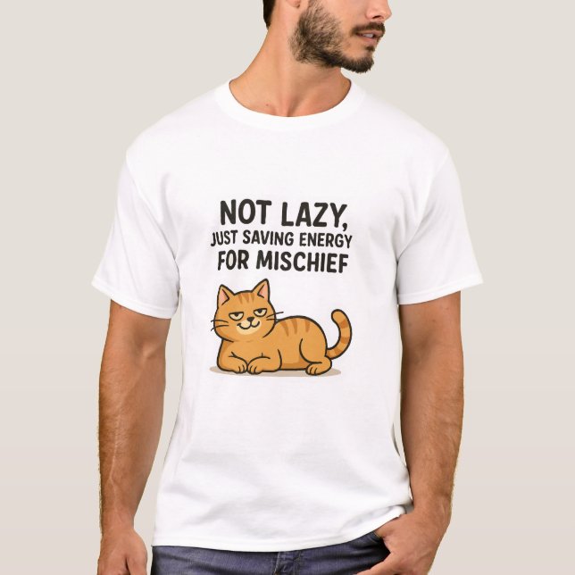 T-shirt Pas blasé, juste économiser de l'énergie pour le m (Devant)