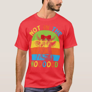 T-shirt Pas dans l'humeur Cow Moo Lover Moody Farmer