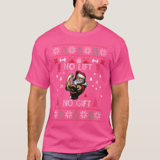 T-shirt Pas d'ascenseur Pas de poids Lifter Gym Barbell