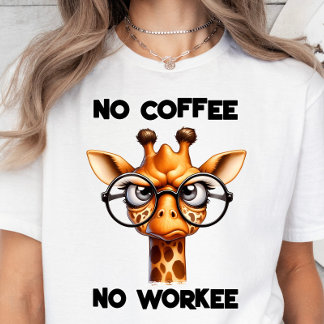 T-shirt Pas De Café, Pas D'Ouvrier, Drôle Cadeau Amateur D