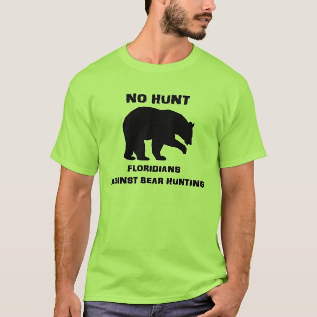 T-shirt PAS DE CHASSE - Floridiens contre la chasse aux ou (Devant)