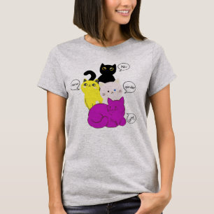 T-shirt Pas de chats uniquement pour les hommes