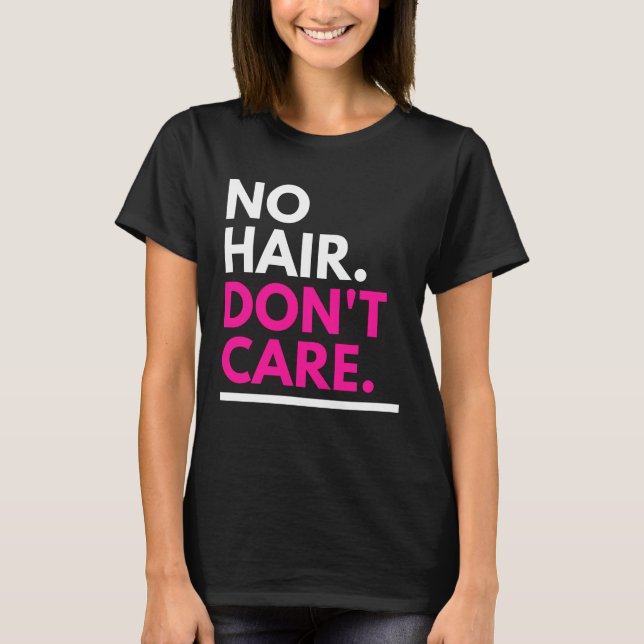 T-shirt Pas de cheveux rose (Devant)