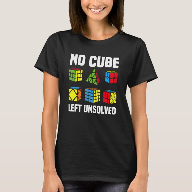 T-shirt Pas de cube Laissé non résolu Concurrentiel Puzzle (Devant)