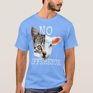 T-shirt Pas de différences Vegan dire végétarien agneau vé