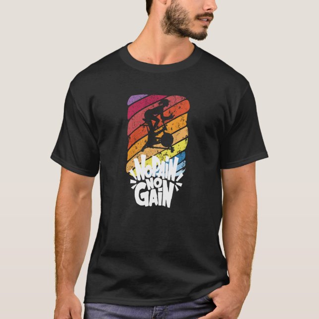T-shirt Pas de douleur Pas de gain Classe de cyclisme inté (Devant)