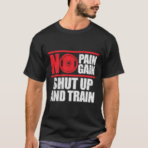 T-shirt Pas De Douleur Pas De Gain Fermé Et Train Bodybuil