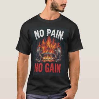 T-shirt Pas de douleur Pas de gain Fitness Conception de m